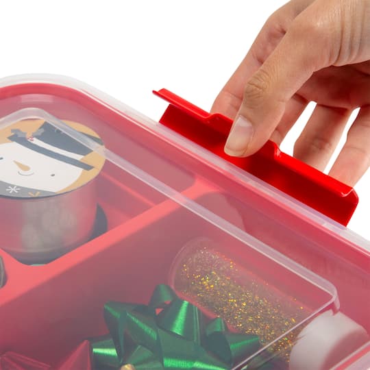 Simplify Red 2-Tier Gift Supply Storage Box